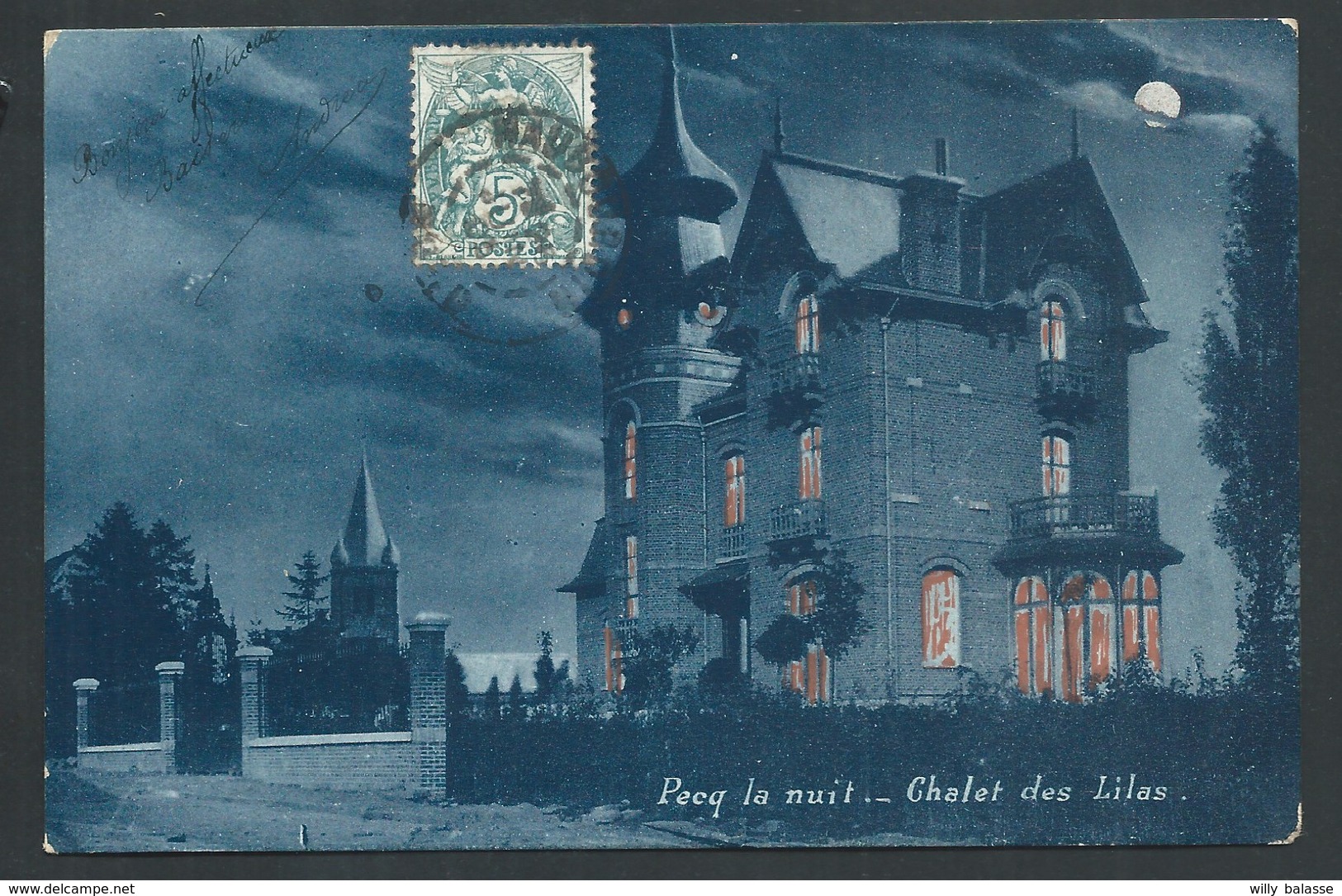 +++ CPA - PECQ La Nuit - Chalet Des Lilas - Couleur 1905  // - Pecq