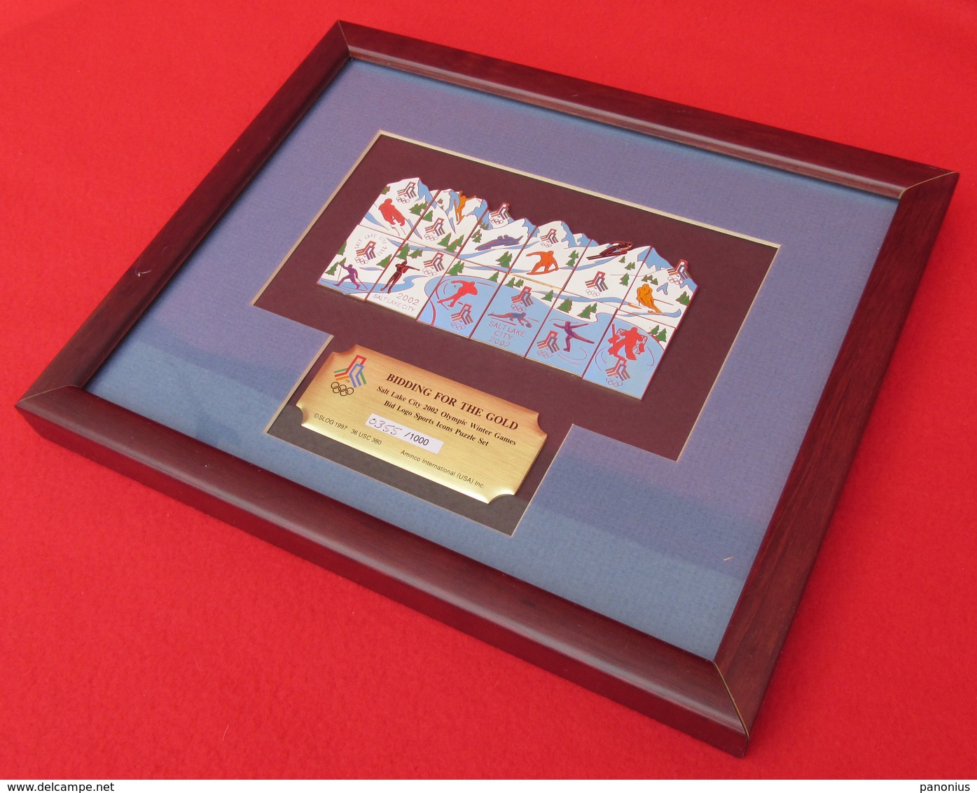 OLYMPIC WINTER GAMES SALT LAKE CITY 2002 UNITED STATES PUZZLE SET FRAMED PINS BADGES!!! - Apparel, Souvenirs & Other