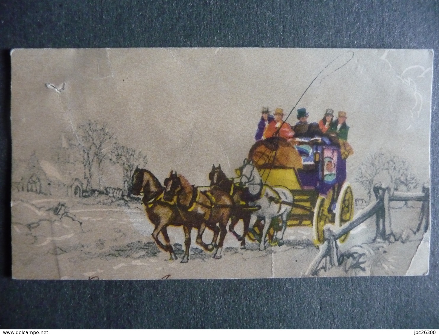 TRANSPORT EN DILIGENCE ,Carte Ancienne 10,5 X 5,5 - Autres & Non Classés