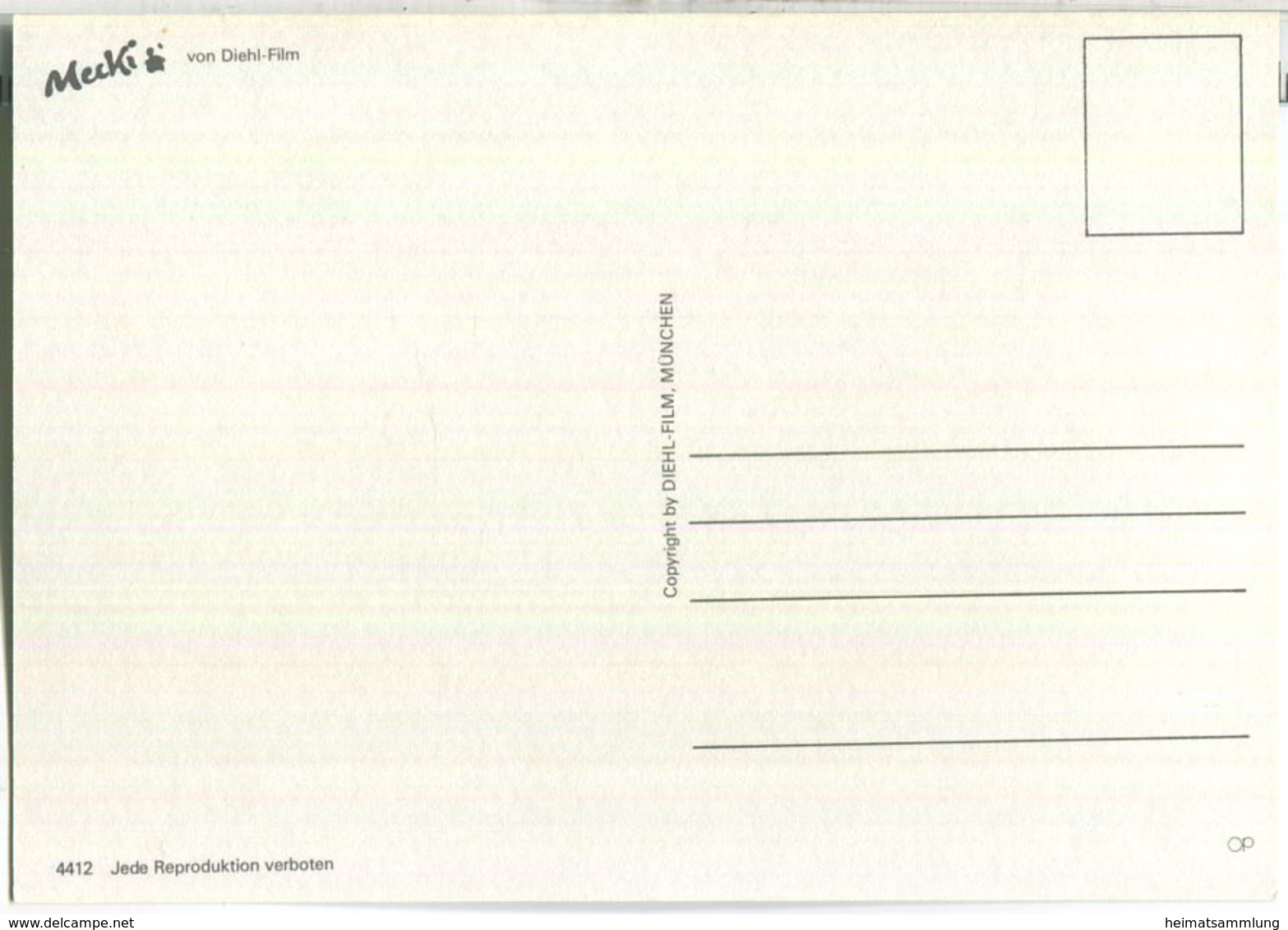 Mecki - Recht Gute Besserung - Nr. 4412 - Diehl-Film München - Mecki