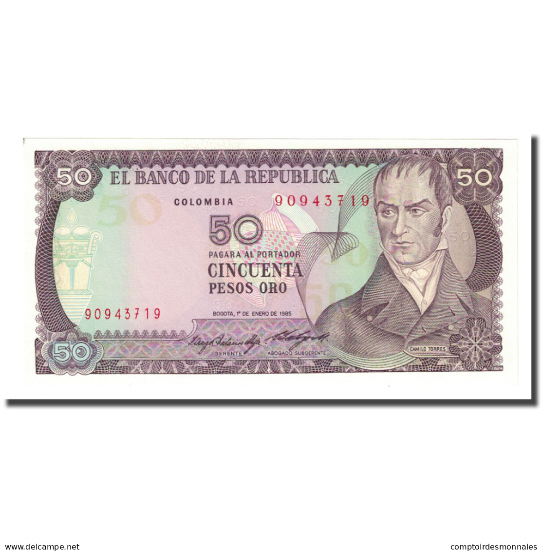 Billet, Colombie, 50 Pesos Oro, 1985-01-01, KM:425a, NEUF - Colombie