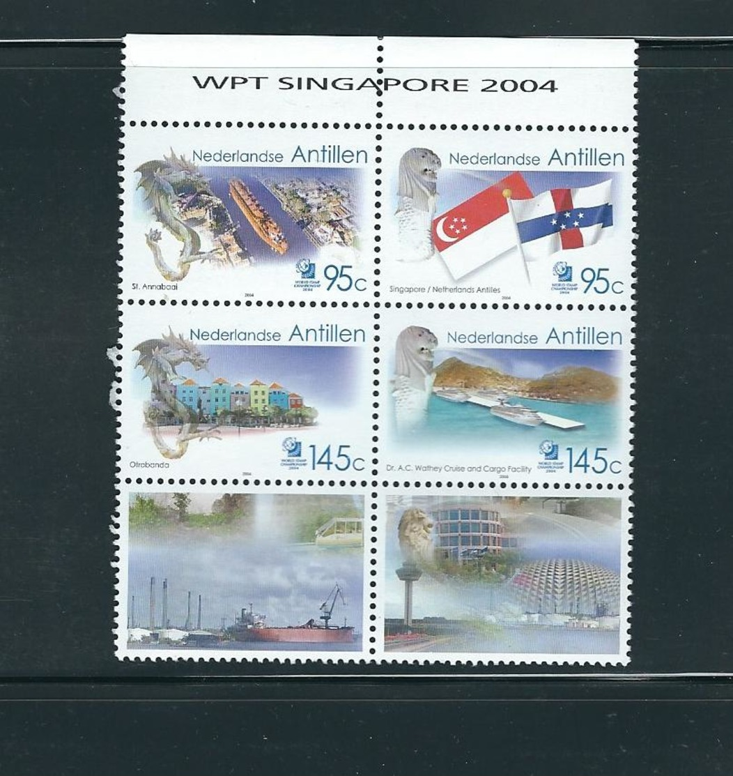 Netherlands Antilles, 2004, Singapore 2004 6v [+]  MNH - Antillas Holandesas