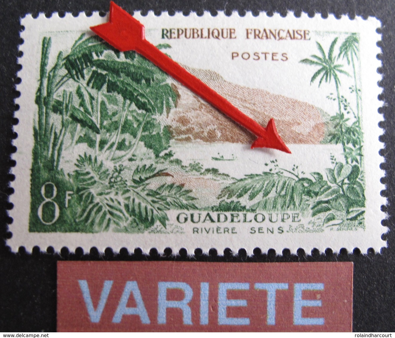 R1949/262 - 1957 - GUADELOUPE - N°1125 NEUF** - VARIETE ➤➤➤ Mer Blanche - Unused Stamps