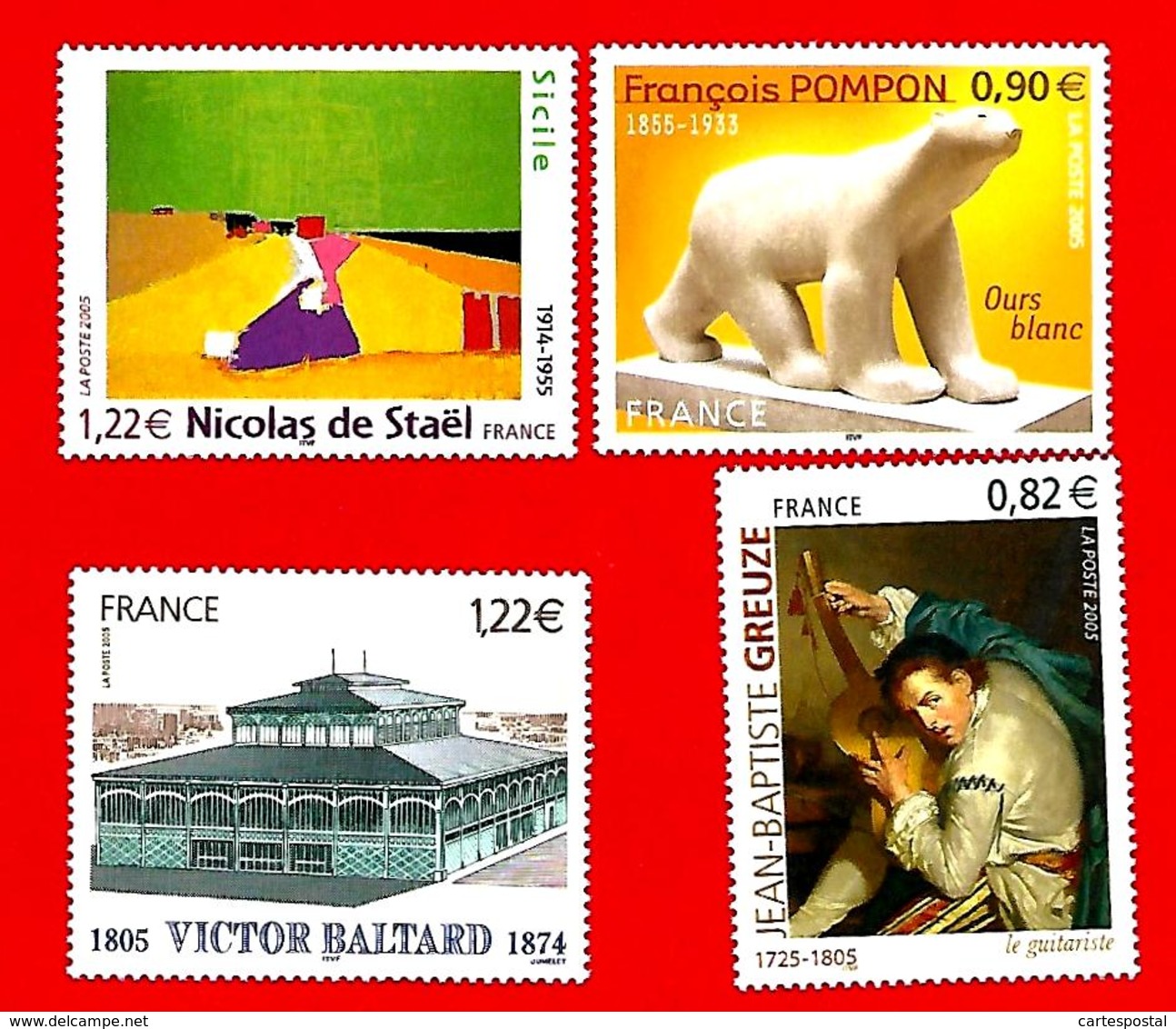 3866 --  FRANCE - 2005  N° 3762+3806+3841+3835**  Neufs - Collections