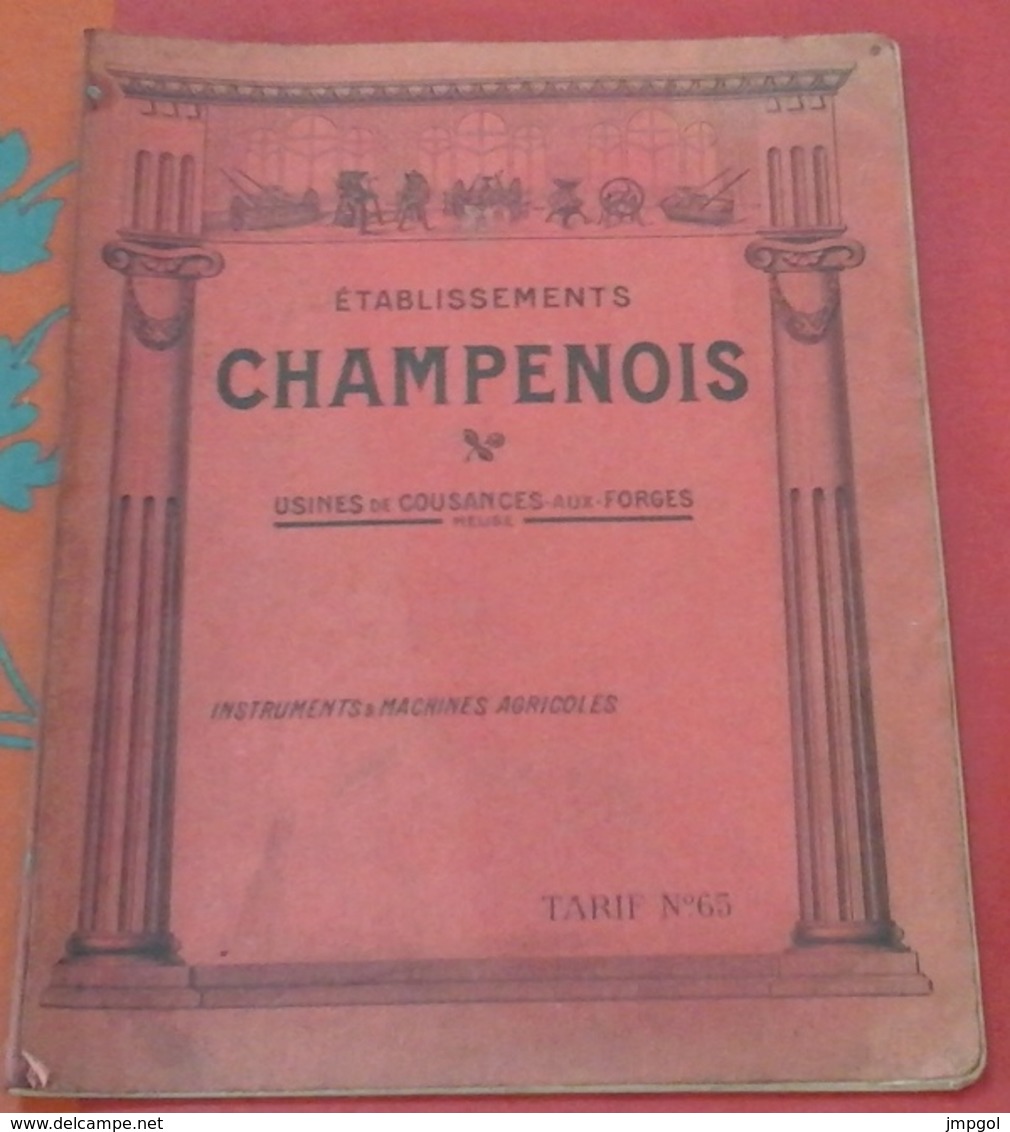 Catalogue 1922-1923 Etablissements CHAMPENOIS Cousances Aux Forges (Meuse) Instruments Et Machines Agricoles - Publicités