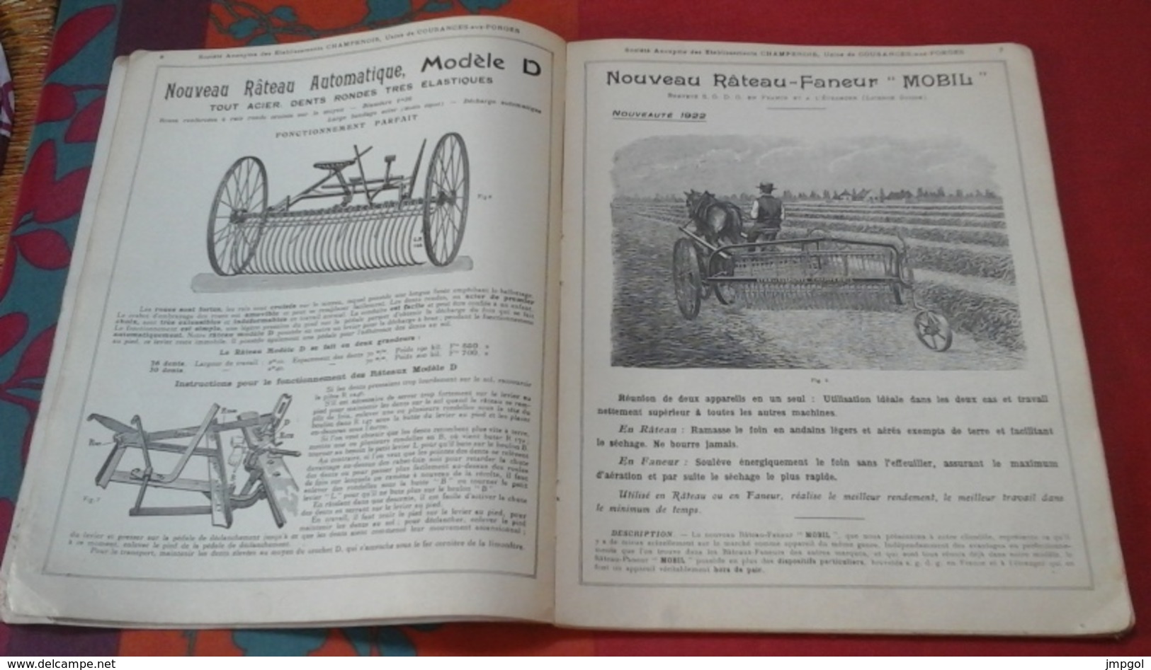 Catalogue 1922-1923 Etablissements CHAMPENOIS Cousances Aux Forges (Meuse) Instruments Et Machines Agricoles - Publicités