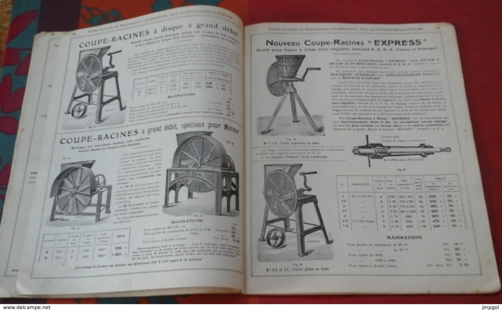 Catalogue 1922-1923 Etablissements CHAMPENOIS Cousances aux Forges (Meuse) Instruments et Machines Agricoles