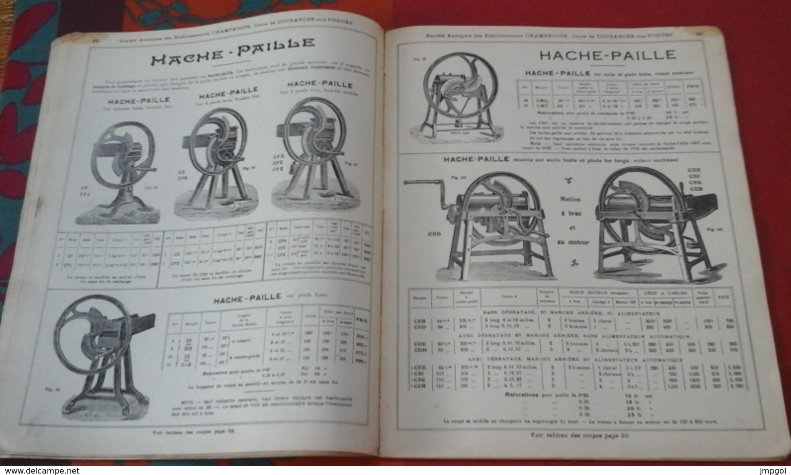Catalogue 1922-1923 Etablissements CHAMPENOIS Cousances aux Forges (Meuse) Instruments et Machines Agricoles