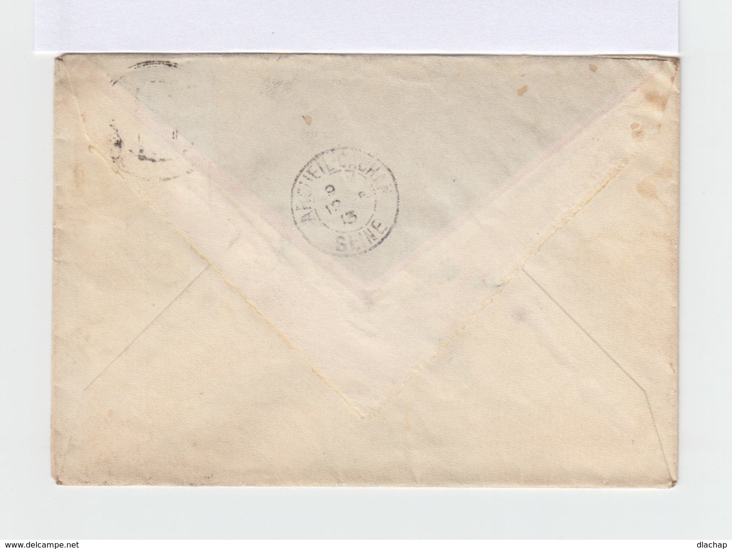 Sur Enveloppe Deux Timbres Empire Russe Armoiries CAD Mockba 1913. Cachet Destination Arcueil Cachan. (2011x) - Macchine Per Obliterare (EMA)