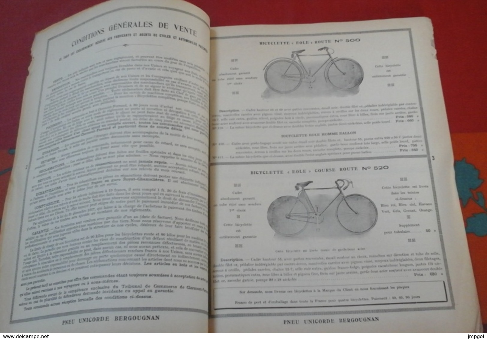 Catalogue Juin 1931 Fournitures Générales Pour Cycles Et Motos FAVOR Clermont-Ferrand (Puy De Dôme) - Publicités