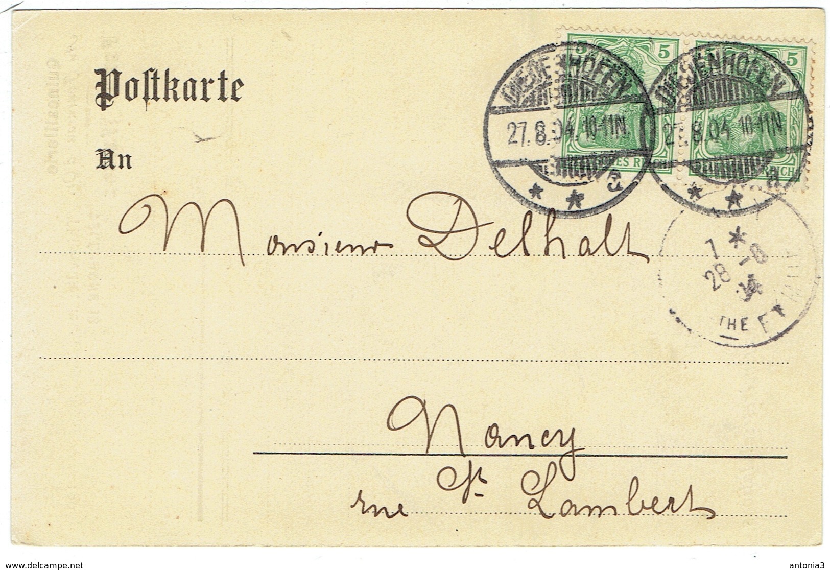 Thionville. Quincaillerie Au Fourneau D'Or. Ferd. Weisse.  Thionville 1904. Postkarte. **** - Thionville