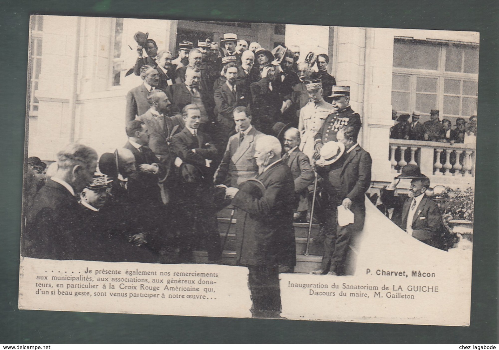 CPA (71) La Guiche - Inauguration Du Sanatorium - Discours Du Maire Mr Gailleton - Autres & Non Classés