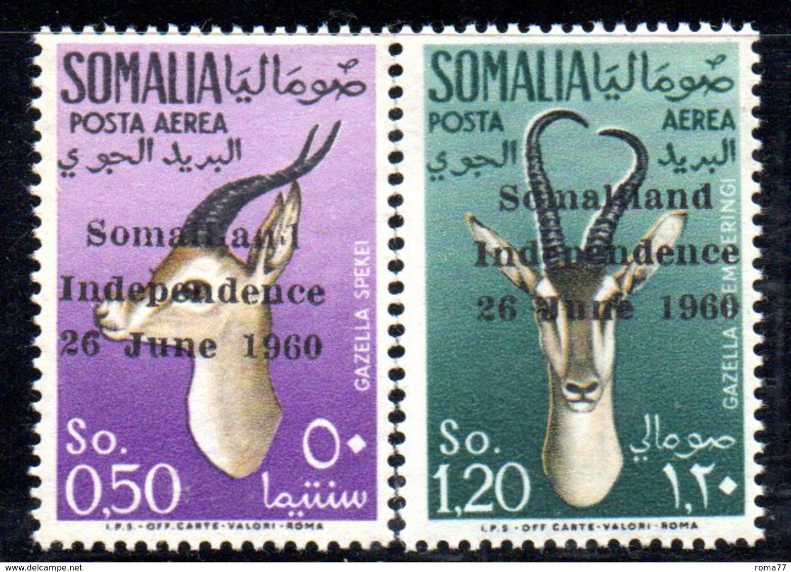 XP3680 - SOMALIA 1960 , Posta Aerea Yvert N. 1/2  ***  MNH  Indipendenza - Somalia (1960-...)