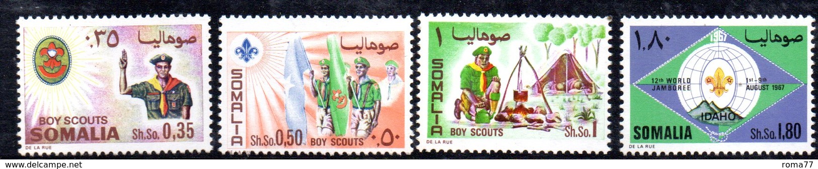 XP3796 - SOMALIA 1967 ,  Yvert N. 70/73 ***  MNH  Scout - Somalia (1960-...)