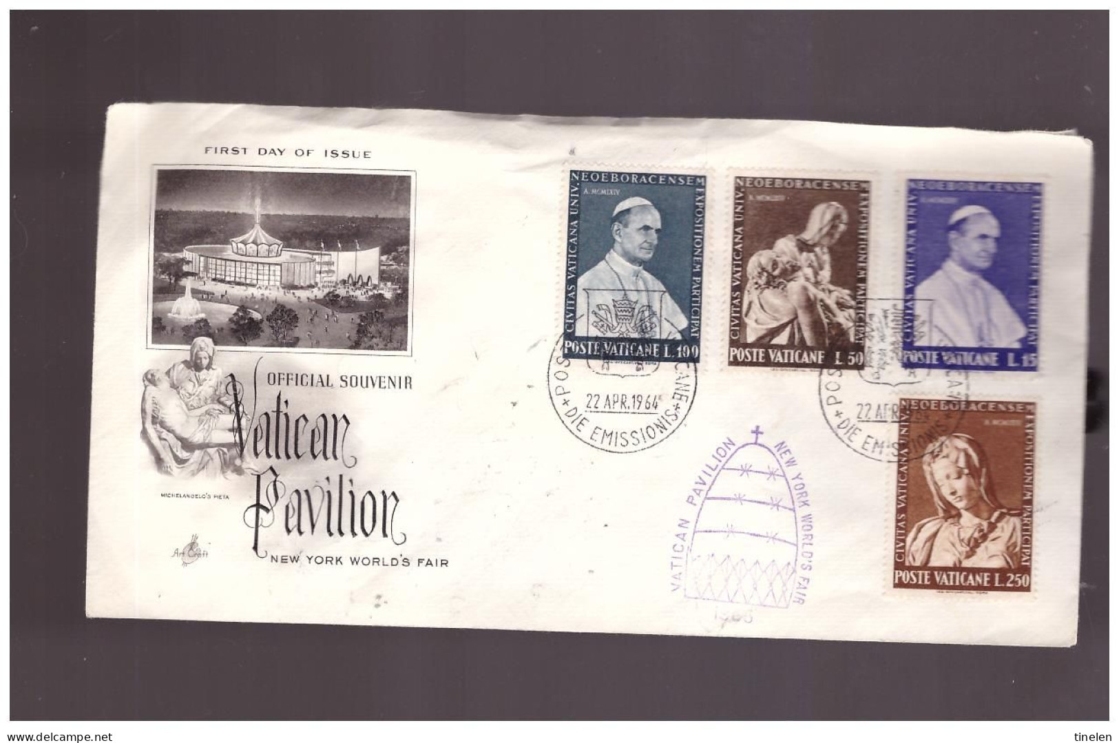 VATICANO - 22 4 1964   FDC ESPOSIZIONE UNIVERSALE DI NEW YORK - Altri & Non Classificati