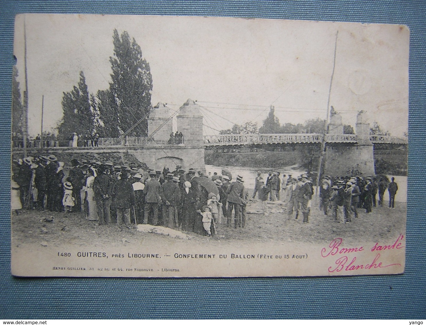 GUITRES PRES LIBOURNE - GONFLEMENT DU BALLON - Autres & Non Classés