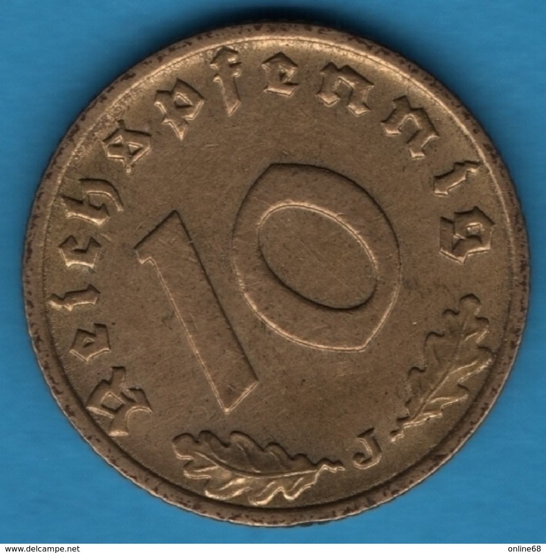 DEUTSCHES REICH 10 REICHSPFENNIG 1937 J KM# 92 (svastika) - 10 Reichspfennig