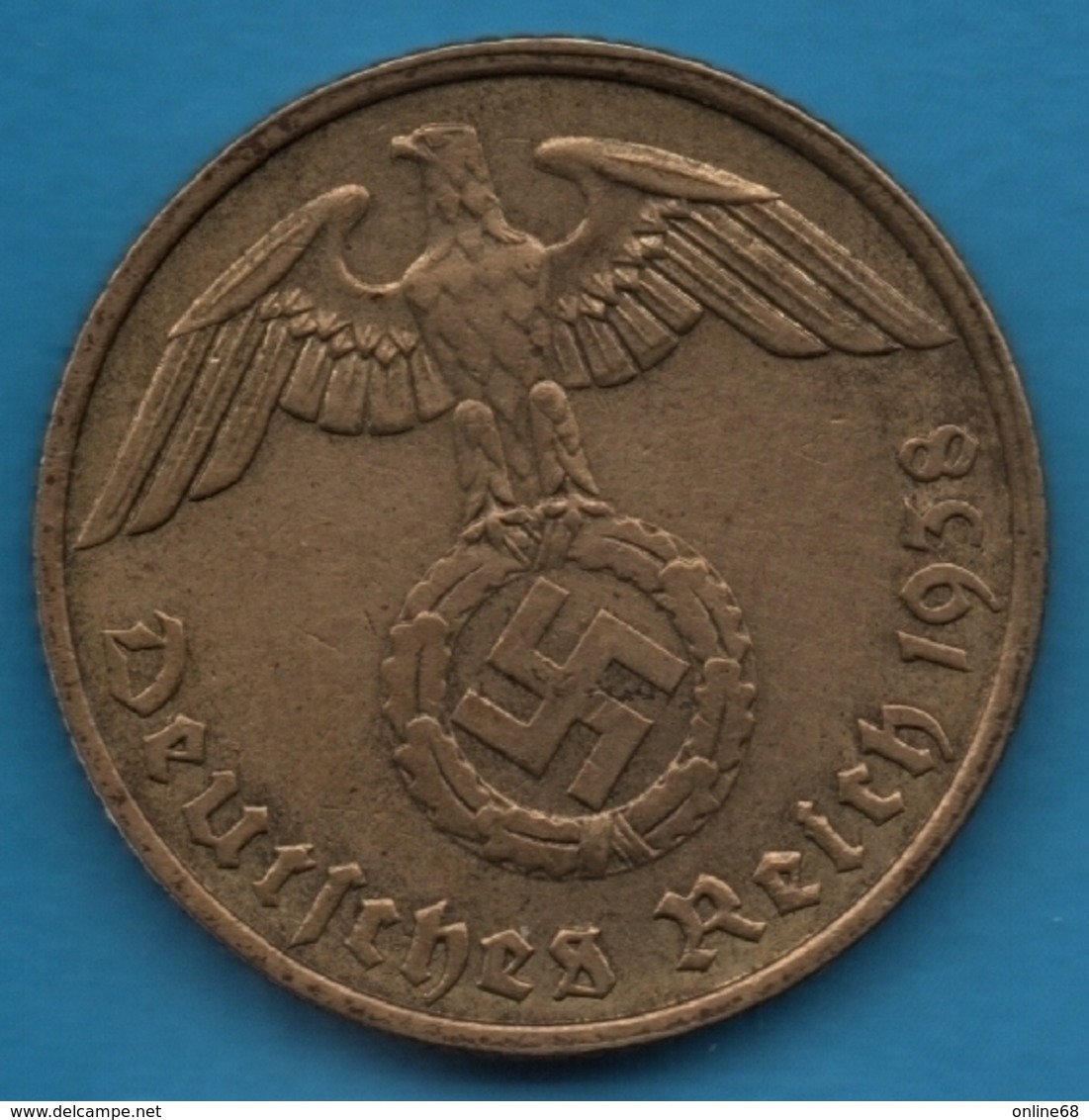 DEUTSCHES REICH 10 REICHSPFENNIG 1938 E KM# 92 (svastika) - 10 Reichspfennig