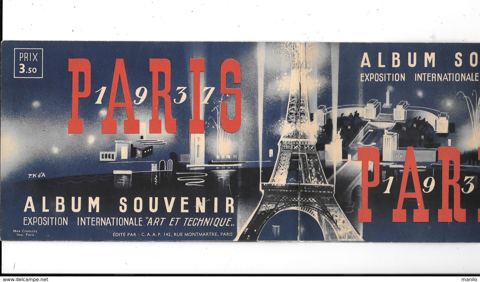 Album Souvenir EXPOSITION INTERNATIONALE "ART & TECHNIQUE"  PARIS 1937 - Carnet De 40 Vignettes - Blocks & Sheetlets & Booklets