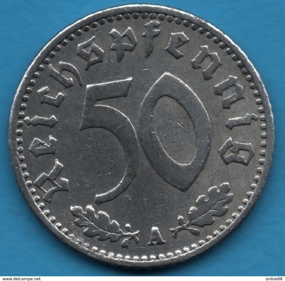 DEUTSCHES REICH 50 REICHSPFENNIG 1940A KM# 96 (svastika) - 50 Reichspfennig