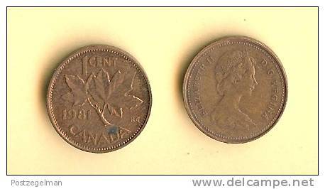 CANADA 1980-1981 Km127 1 Cent QE II Reduced Weight - Canada