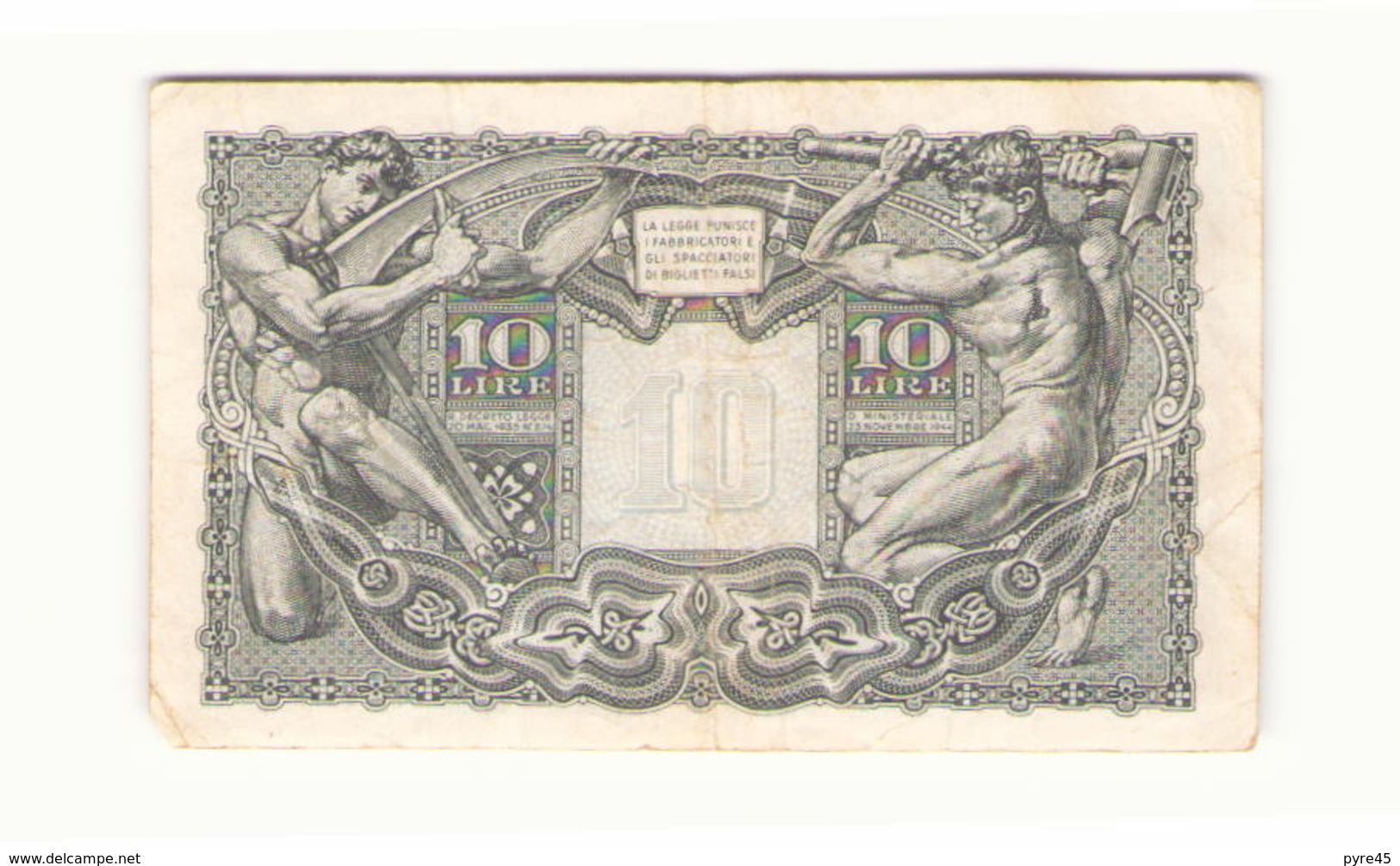 Italie Billet De 10 Lires - Autres & Non Classés