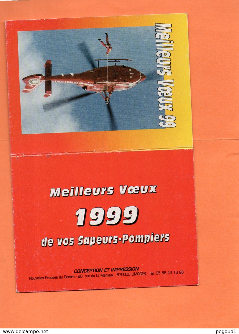 CALENDRIER DE POCHE. SAPEURS-POMPIERS 1999. Achat Immédiat - Small : 1991-00