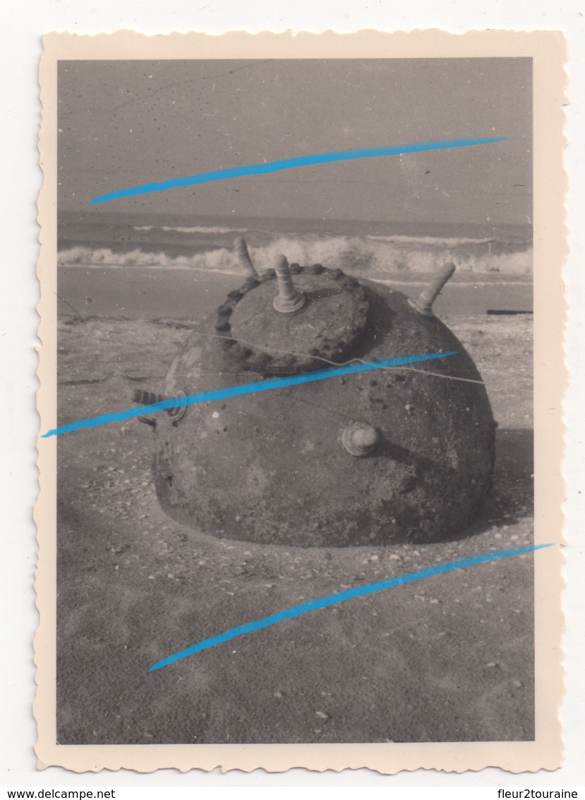 WW2 Mine Marine échouée Sur La Plage à DUNKERQUE Nord 1940 - 1939-45