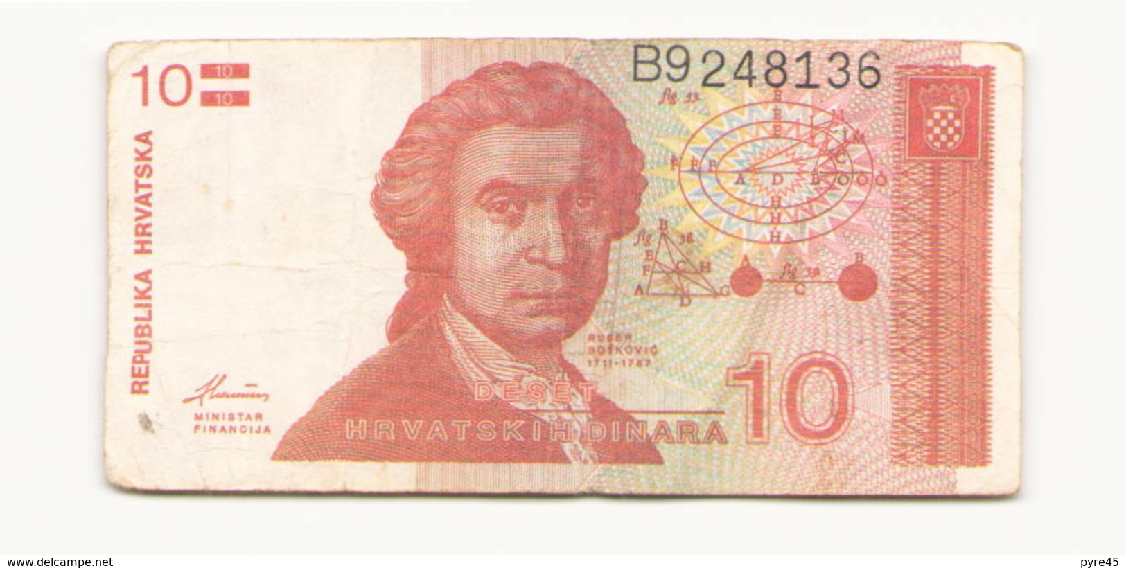 Croatie 1991 Billet De 10 Dinara - Croatie