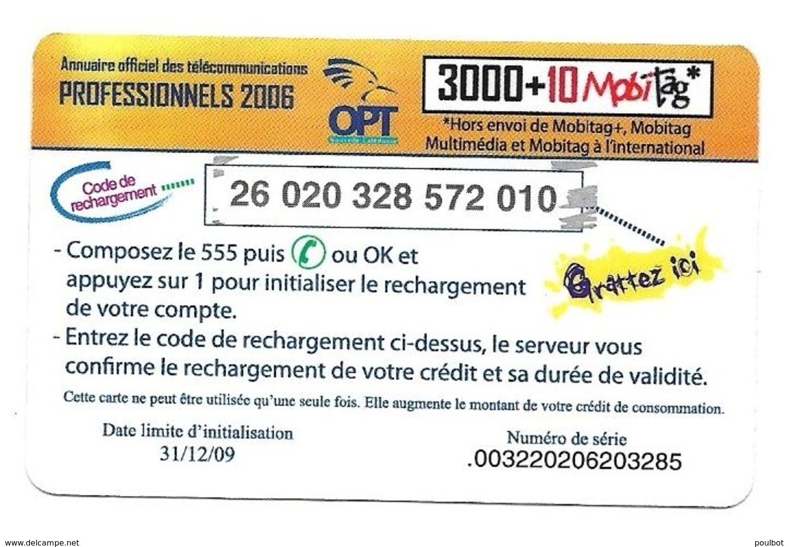 OPT Nouvelle Calédonie Liberté 3000 - Autres & Non Classés