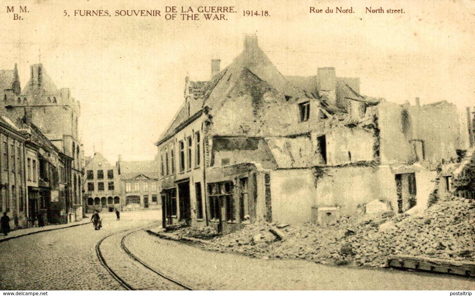 Ruines De FURNES VEURNE - SOUVENIR DE LA GUERRE 1914 1918  Rue Du Nord - Veurne