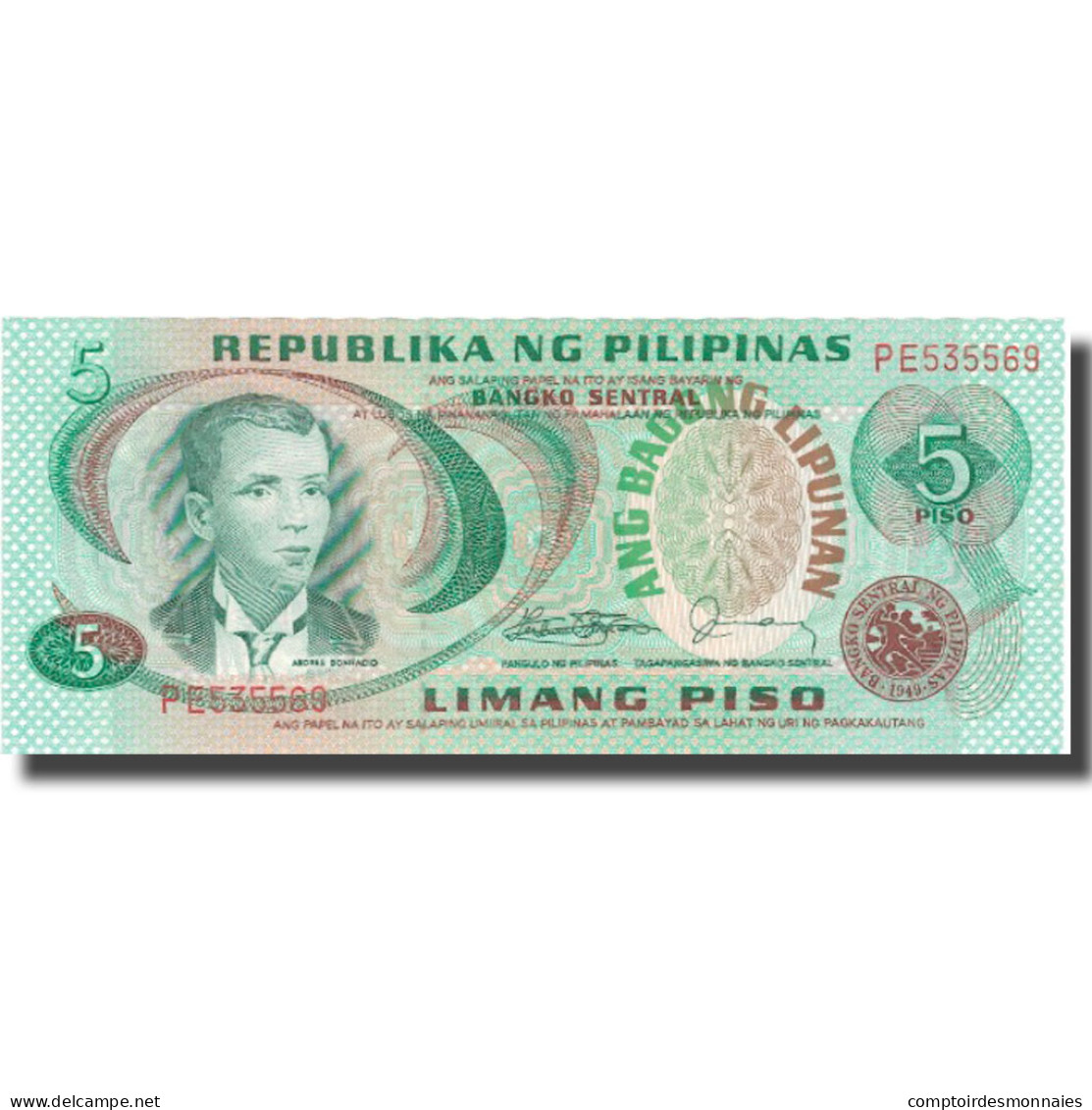 Billet, Philippines, 5 Piso, KM:160d, NEUF - Philippines