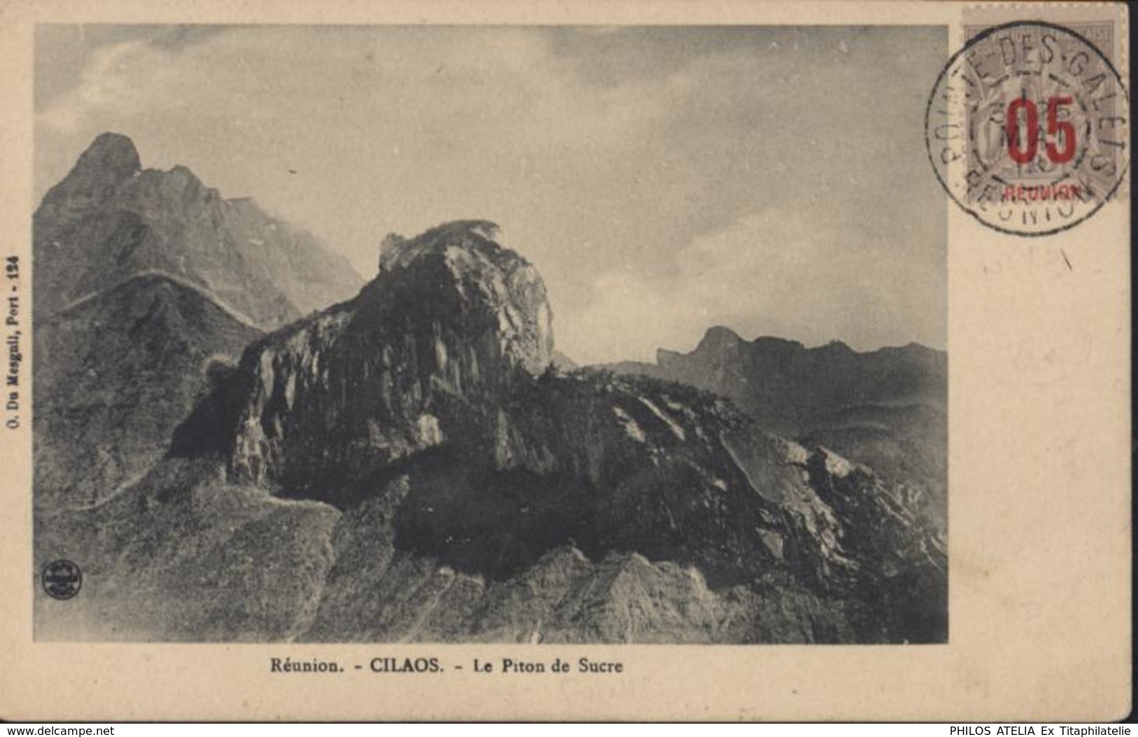 YT 73 Groupe Surchargé 05 CAD Pointe Des Galets Réunion 3E 26 Mai 13 CPA Réunion Cilaos Le Piton De Sucre - Cartas & Documentos