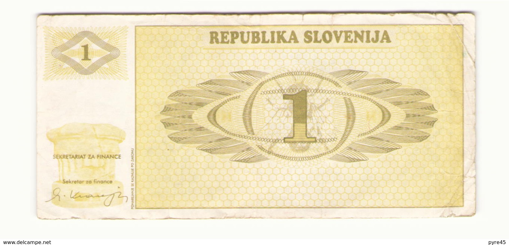 Slovénie Billet De 1 Tolar - Slovénie