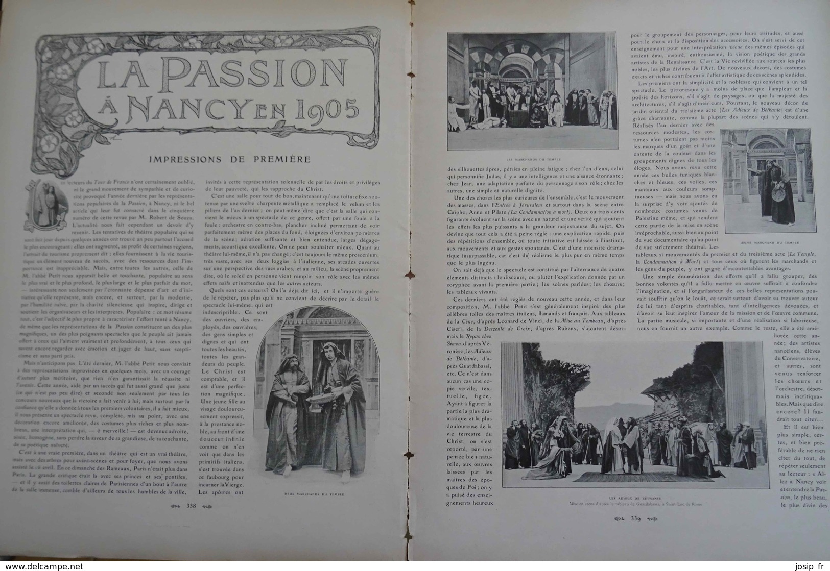 REVUE LE TOUR DE FRANCE N°14 (15/04/1905) NOTRE-DAME DE PARIS- LA SYMBOLIQUE (LES GERGOUILLES)- CANIGOU- PASSION À NANCY - Géographie