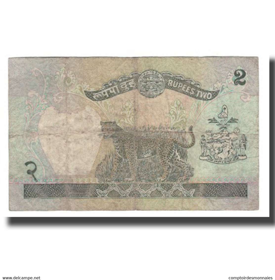 Billet, Népal, 2 Rupees, KM:29a, TB+ - Népal