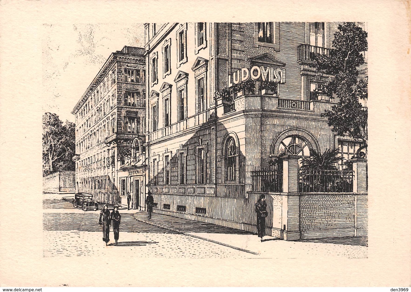 Italie - ROMA - Hotel Ludovisi, Via Liguria 36 - Cav. F. Cornara - Dessin - Wirtschaften, Hotels & Restaurants