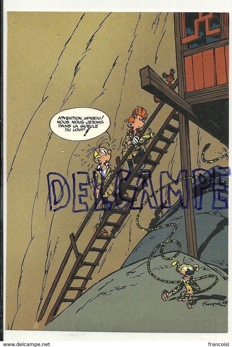 Trésors Du Journal De Spirou. Carte Postale N° 50. Spirou Et Fantasio. Marsupilami. Echelle - Bandes Dessinées