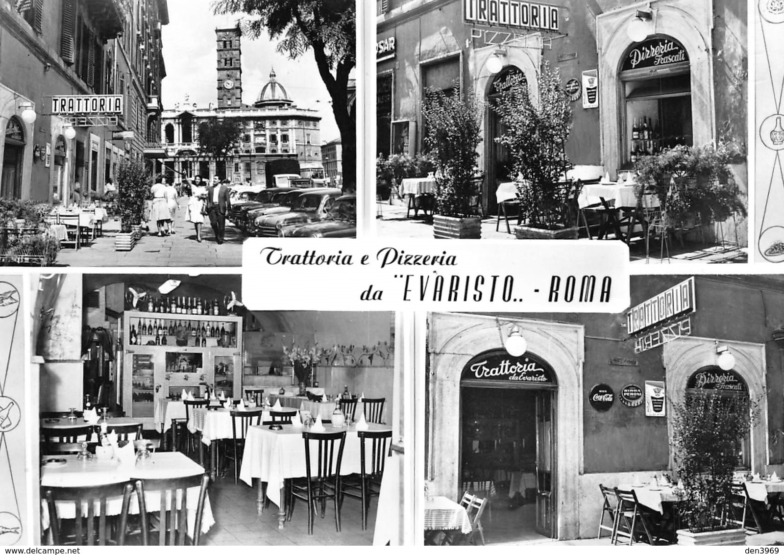 Italie - ROMA - Trattoria E Pizzeria Da Evaristo, Via Carlo Alberto 15 - Bar, Alberghi & Ristoranti