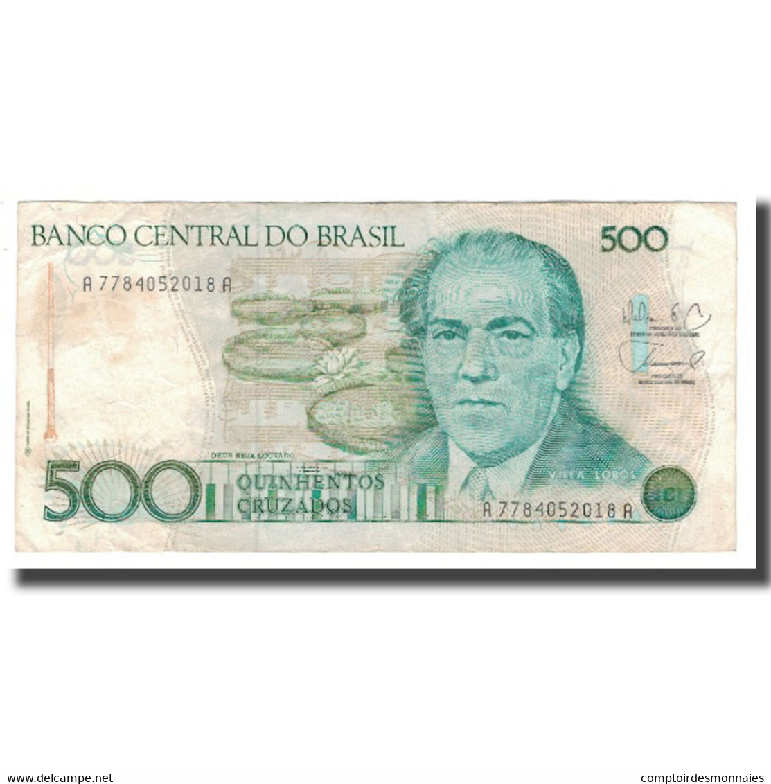 Billet, Brésil, 500 Cruzados, Undated (1986), KM:212d, TTB - Brésil