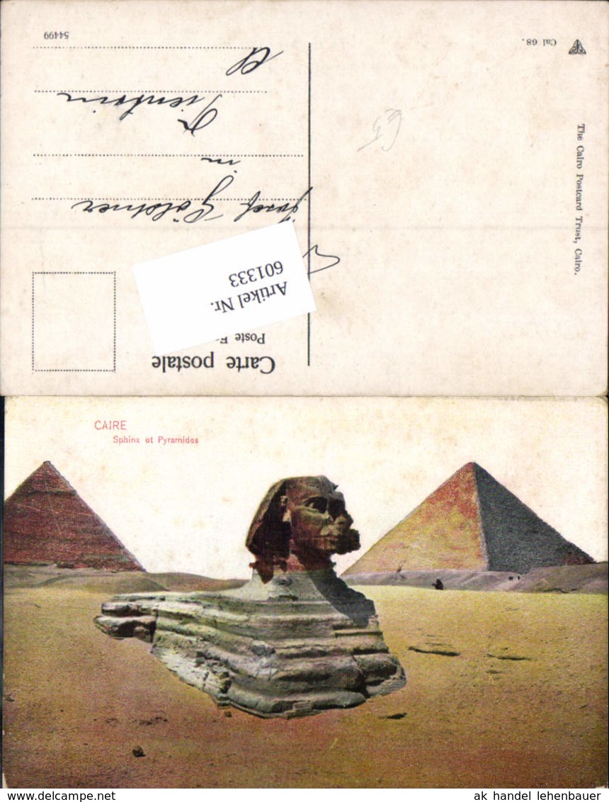 601333,Egypt Caire Kairo Sphinx Gizeh Pyramiden - Sonstige & Ohne Zuordnung