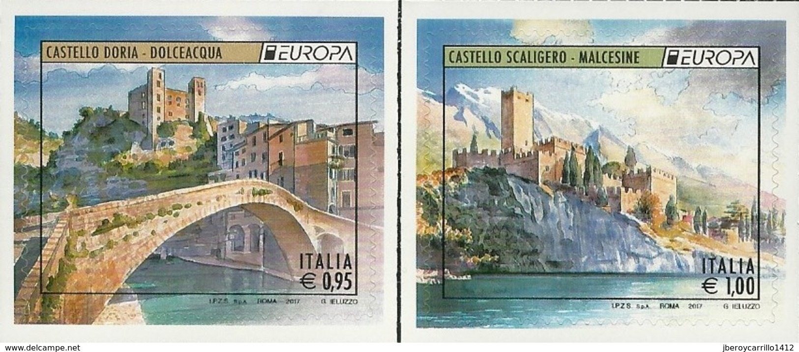 ITALIA/ ITALY/ ITALIEN/ ITALIE -EUROPA 2017- "CASTILLOS - CASTLES - SCHLÖSSER".-SERIE De 2 V. - 2017