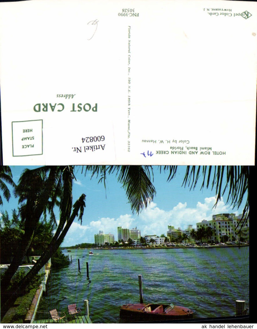 600824,Hotel Row And Indian Creek Miami Beach Florida USA - Sonstige & Ohne Zuordnung