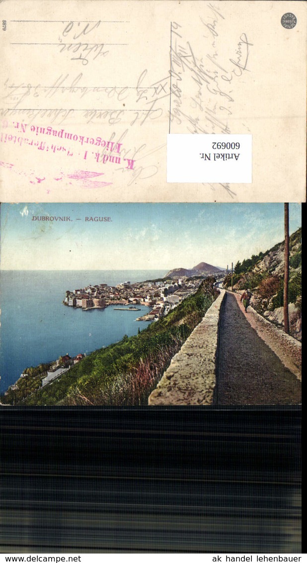 600692,Dubrovnik Ragusa Feldpost K. U. K. Luftschifferabteilung Fliegerkompagnie - Kroatien