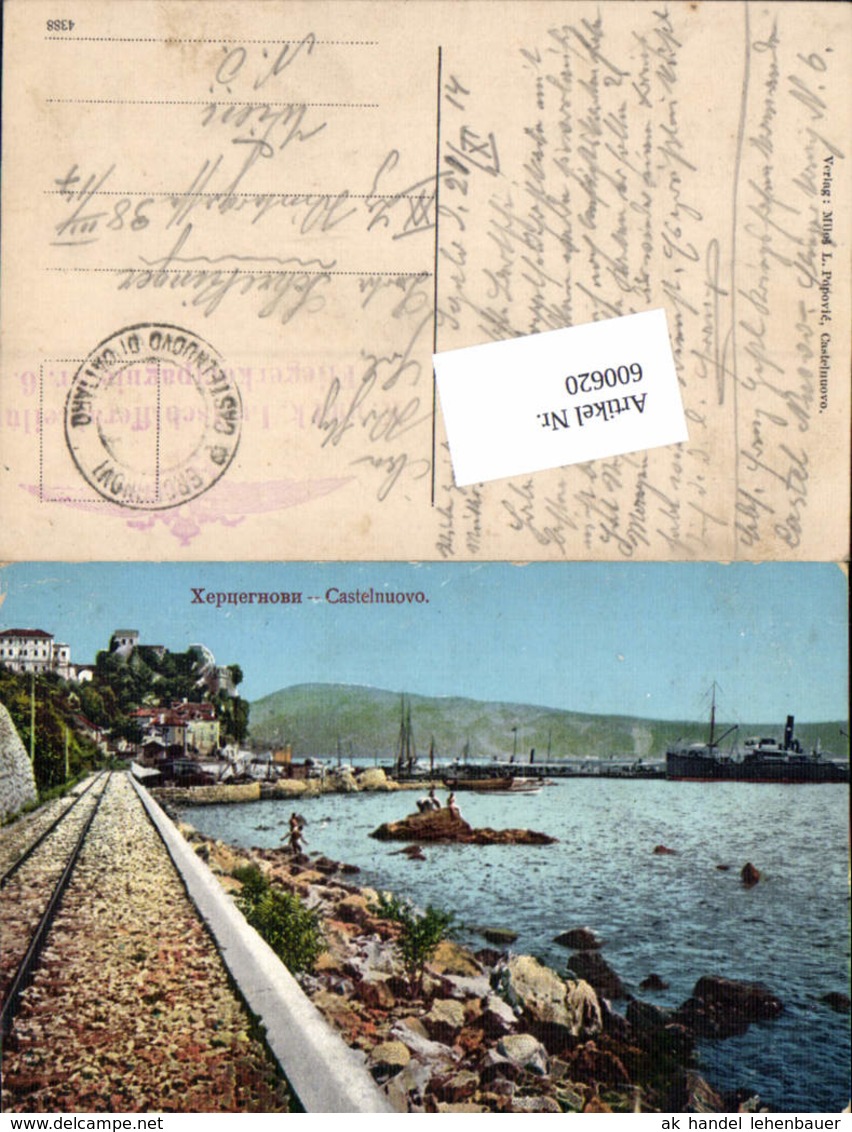 600620,Castelnuovo Herceg Novi Feldpost K. U. K. Luftschifferabteilung Fliegerkompagn - Croatia