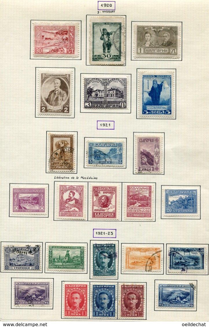 11854  BULGARIE  Collection Vendue Par Page  N° 142/7, 148/50, 151/5, 156/63  */ °  1920-21  B/TB - Nuevos