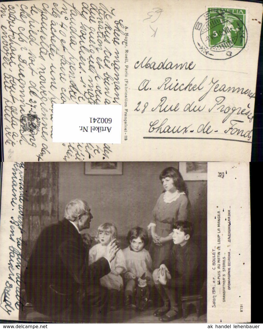 600241,K&uuml;nstler Ak C. Boulet Grandfathers Stories Kinder M. Opa Kasperl Puppe - Sonstige & Ohne Zuordnung