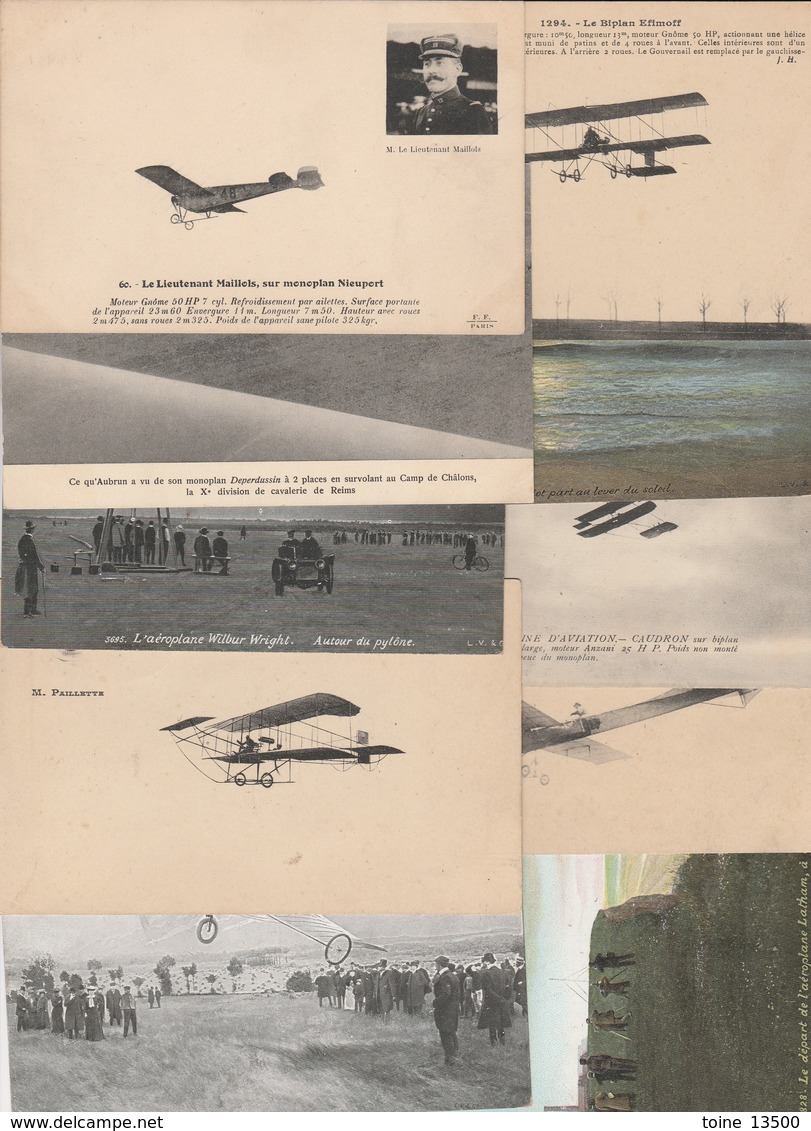 AVIATION - Lot De 10 Cartes (à Voir 10 Scans) - Autres & Non Classés