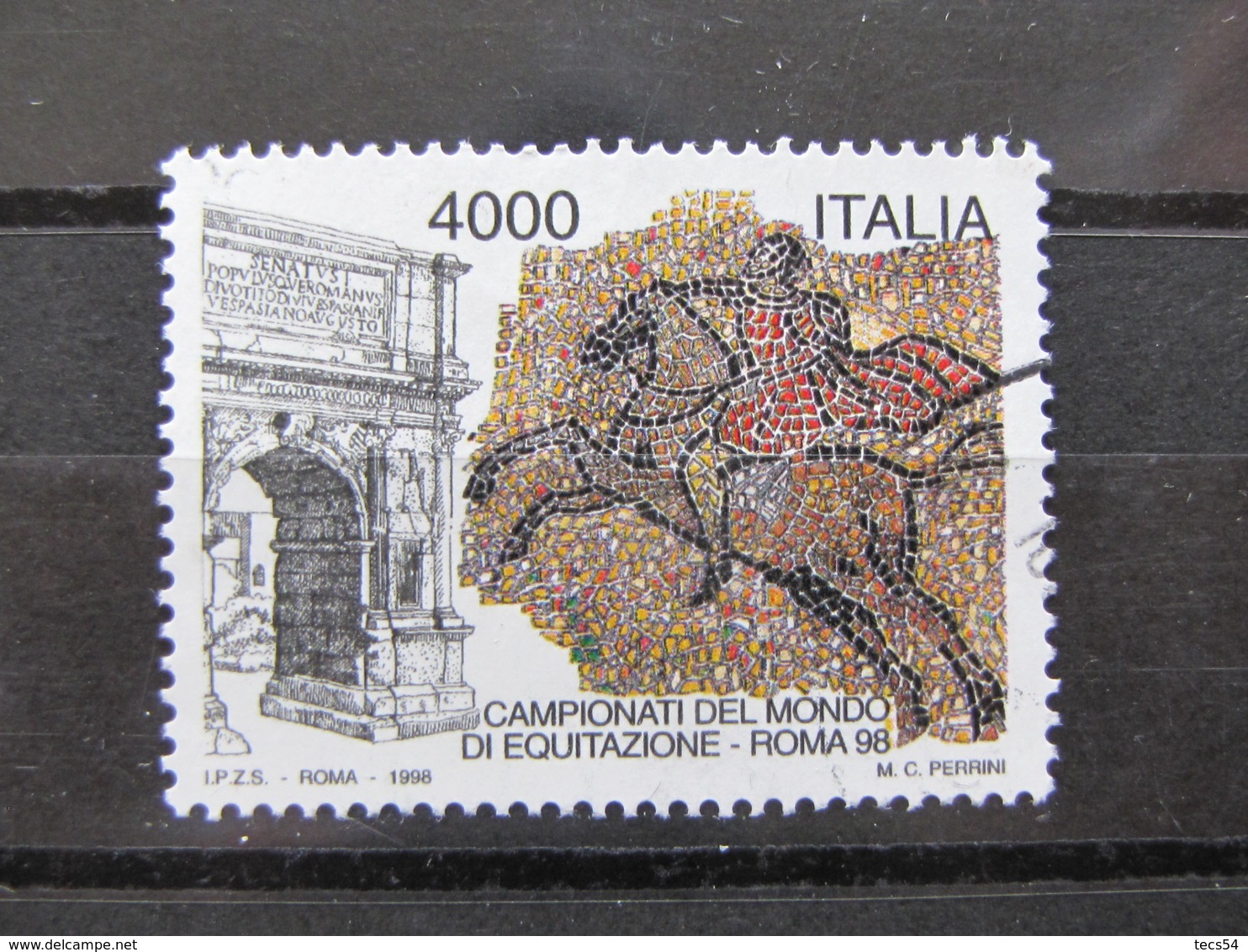 *ITALIA* USATO 1998 - ROMA CAMPIONATI MONDIALI EQUITAZIONE - SASSONE 2370 - LUSSO/FIOR DI STAMPA - 1991-00: Used