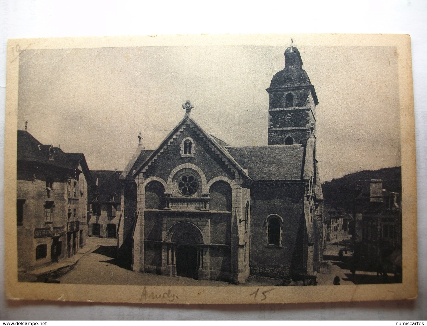 Carte Postale Arudy (64) L'Eglise ( Petit Format Noir Et Blanc Non Circulée ) - Arudy